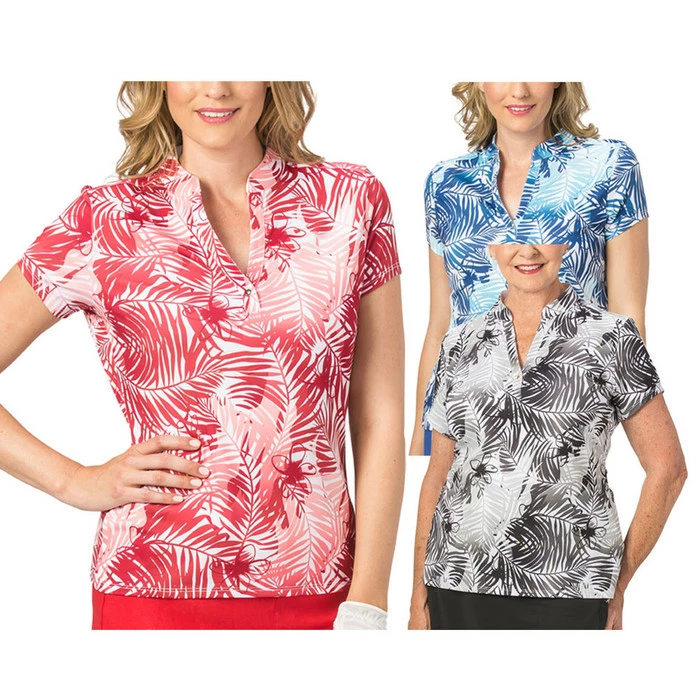 Nancy Lopez Golf Tropic Short Sleeve Golf Polo 2019 Women 3 Nancy Lopez Golf Tropic Short Sleeve Golf Polo 2019 Women