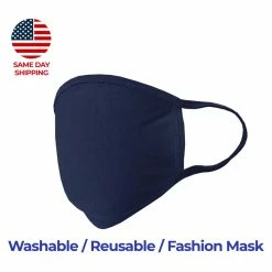 Golfio Washable Navy Fashion Double Layer Fabric Face Mask - 3 Pack Made In USA -TravisMathew Shop jjr0010 navy 1 3 53073.1593487340