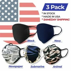 Golfio Washable Fashion Double Layer Fabric Face Mask - 3 Pack Made In USA -TravisMathew Shop jjr0011 2 1 40179.1594255852