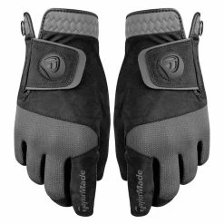 TaylorMade Rain Control Golf Gloves 1 Pair 10 TaylorMade Rain Control Golf Gloves 1 Pair -TravisMathew Shop ren2203 black gray 2 96364.1558193620