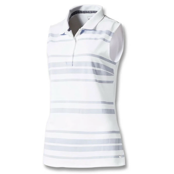 PUMA Sleeveless Stripe Golf Polo 2019 Women 4 PUMA Sleeveless Stripe Golf Polo 2019 Women - Image 2