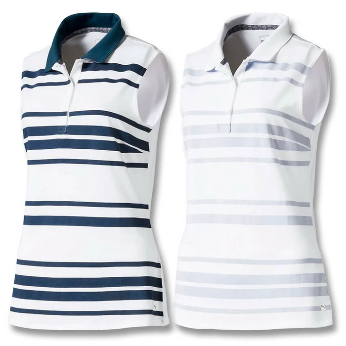 PUMA Sleeveless Stripe Golf Polo 2019 Women 3 PUMA Sleeveless Stripe Golf Polo 2019 Women