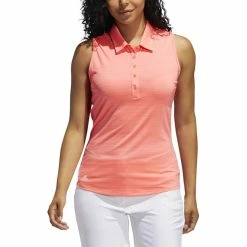 Adidas Novelty Sleeveless Golf Polo 2020 Women -TravisMathew Shop via1111 flash red 3 55552.1597911533